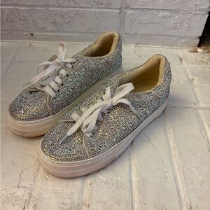 Betsey Johnson Sparkling Silver Women's Sneakers
